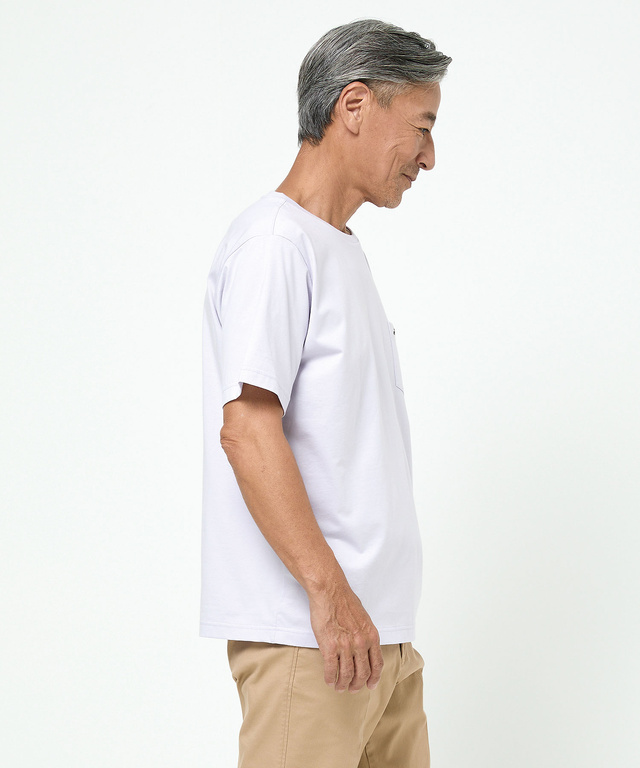 天竺 胸ポケット付き Tシャツ
