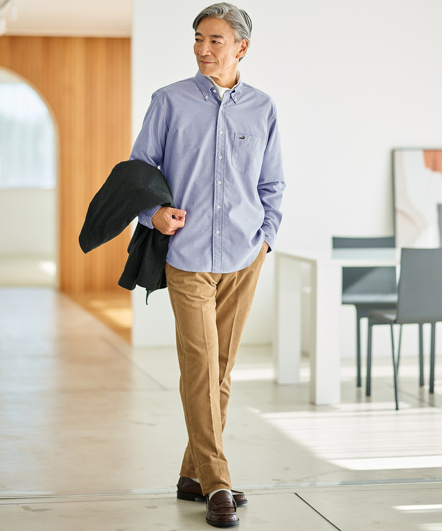 ハイネック リブ カットソー