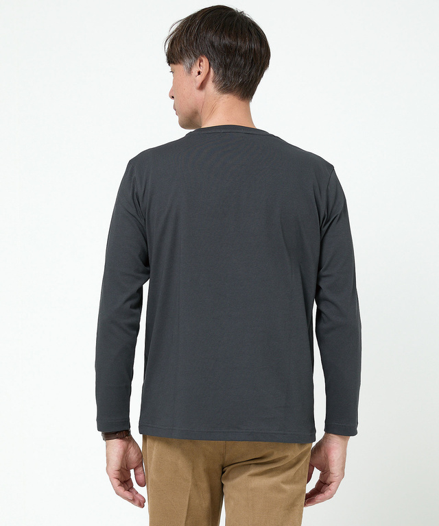 胸ライン デザイン 長袖Tシャツ