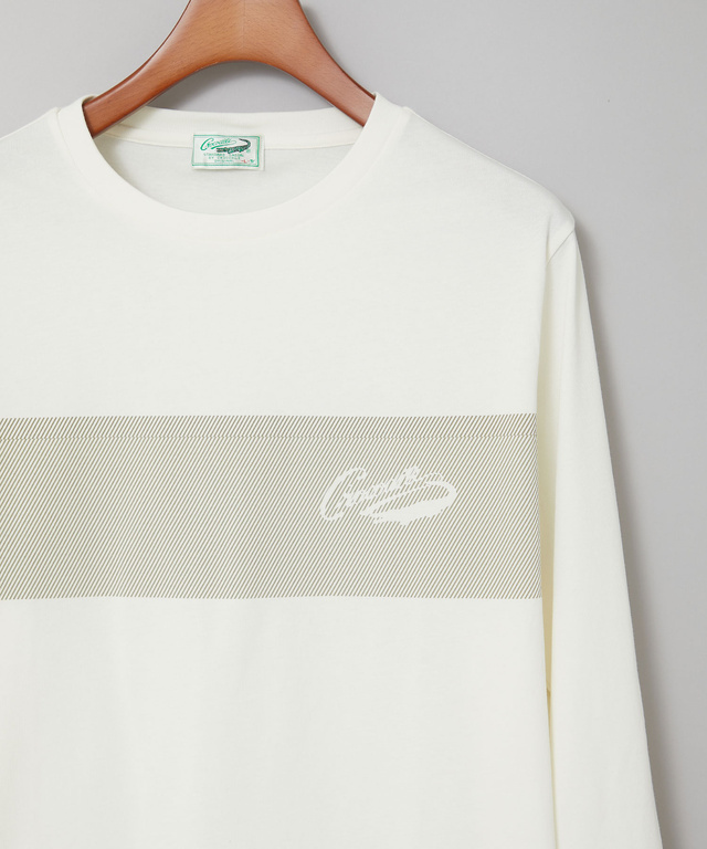 胸ライン デザイン 長袖Tシャツ
