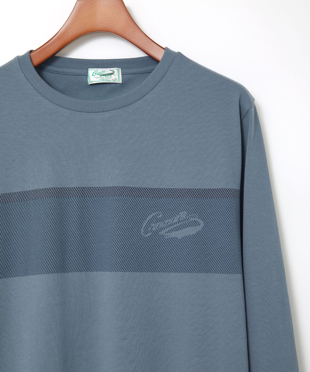 胸ライン デザイン 長袖Tシャツ