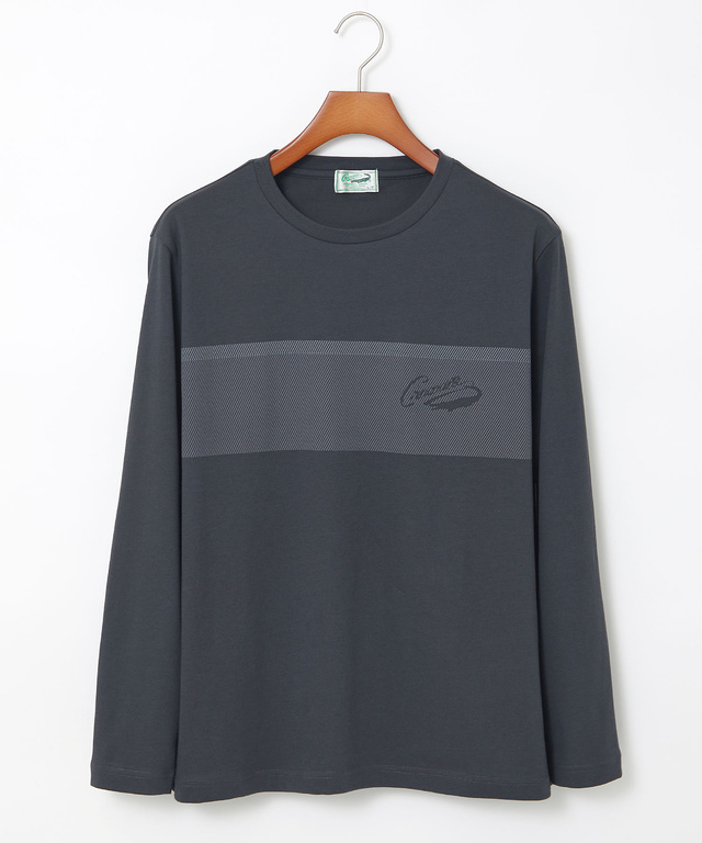 胸ライン デザイン 長袖Tシャツ
