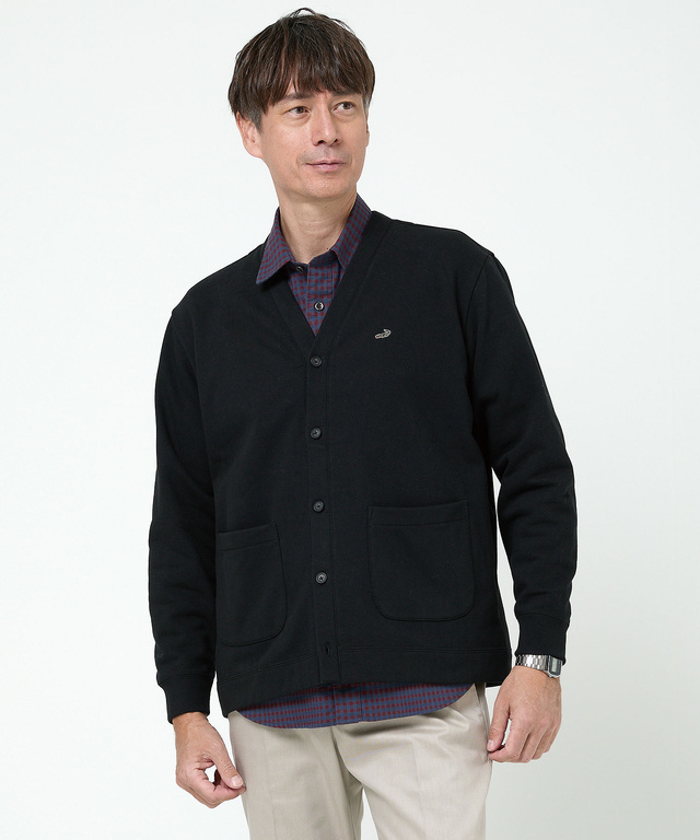 Vネック カット カーディガン