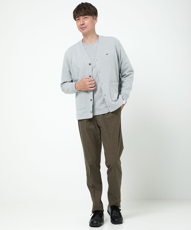 Vネック カット カーディガン