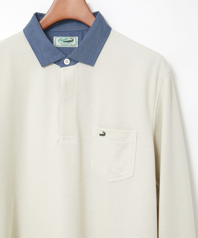 ハニカム組織 切り替え ポロシャツ