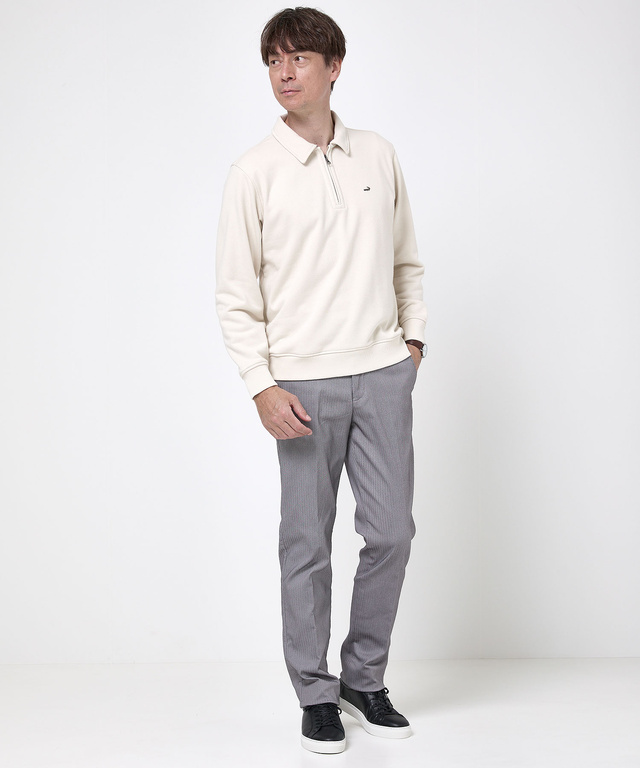 ハーフジップ ポロ トレーナー