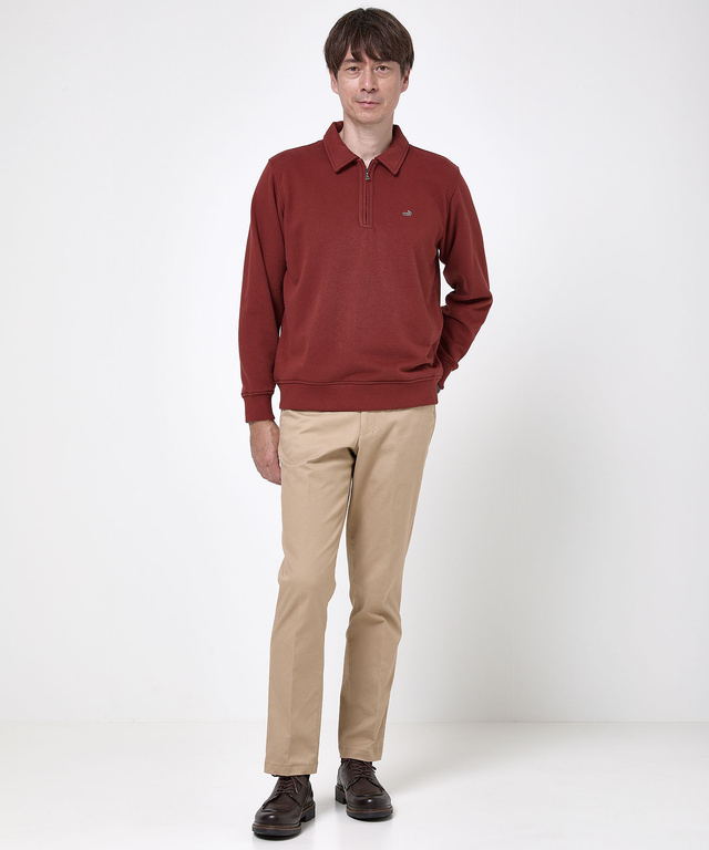 ハーフジップ ポロ トレーナー