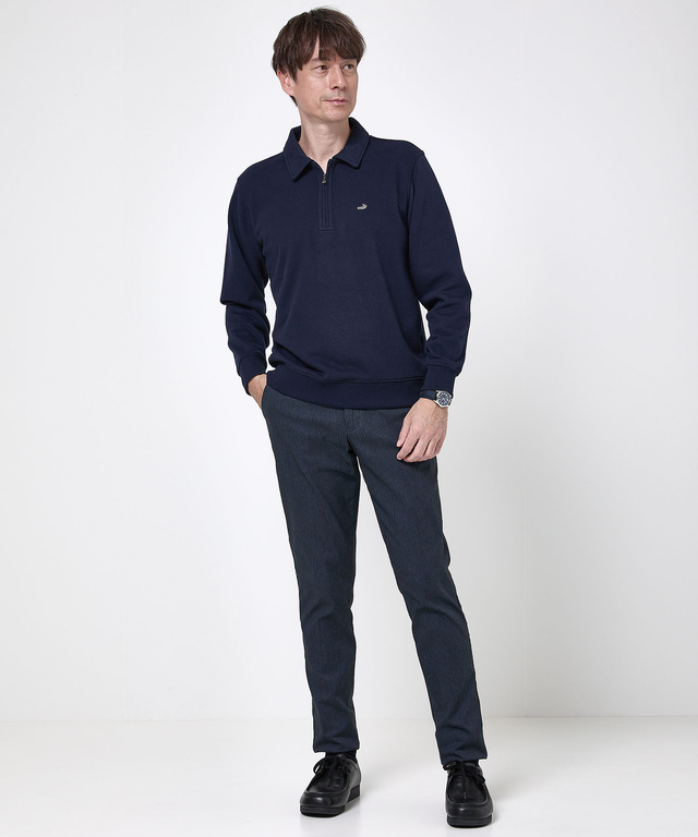 ハーフジップ ポロ トレーナー