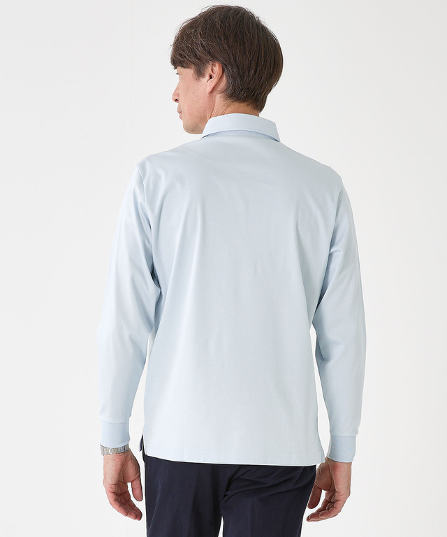 シルケット パネルチェック ポロシャツ