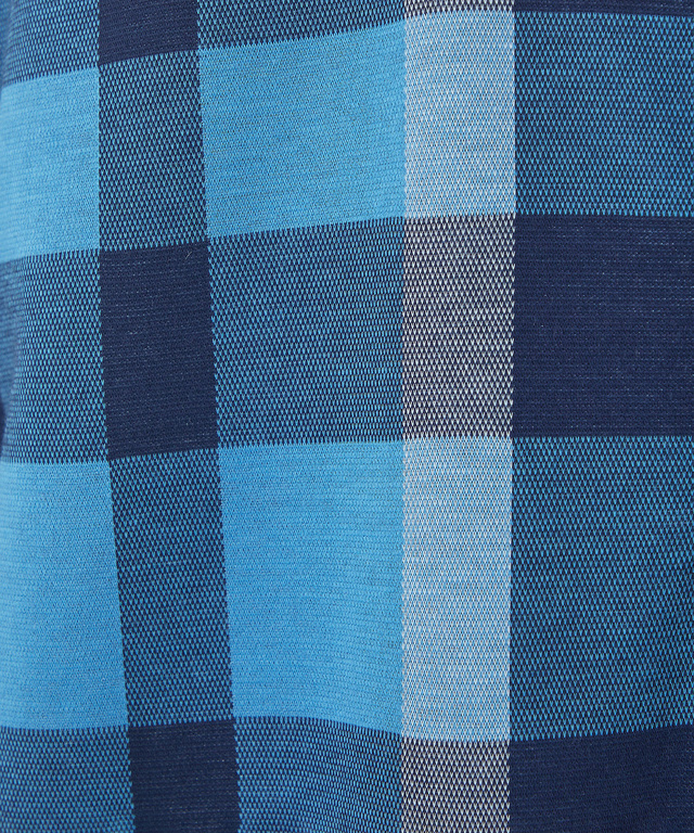 シルケット パネルチェック ポロシャツ