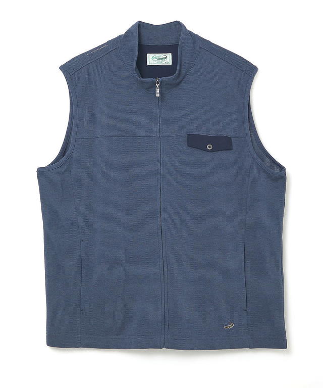 鹿の子 ポケットデザイン ジップベスト