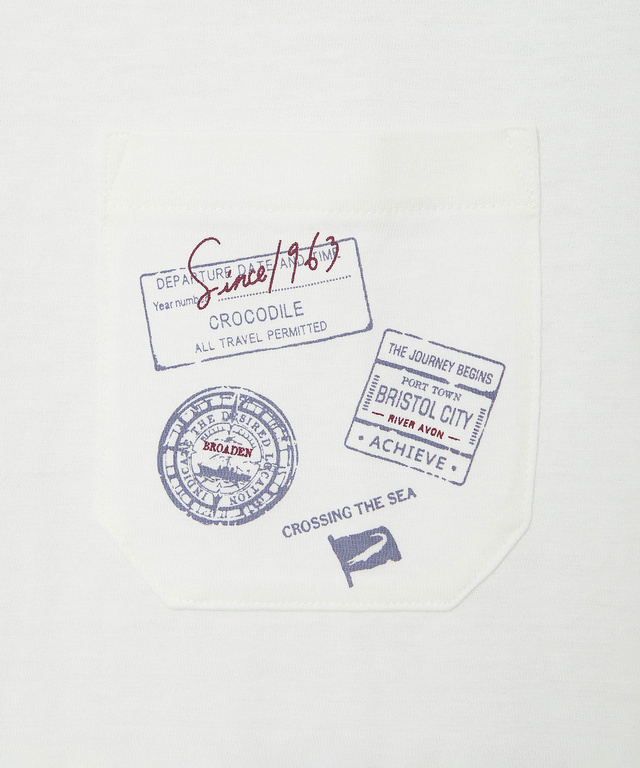 シャドーボーダー スタンププリント Tシャツ 【吸汗速乾】