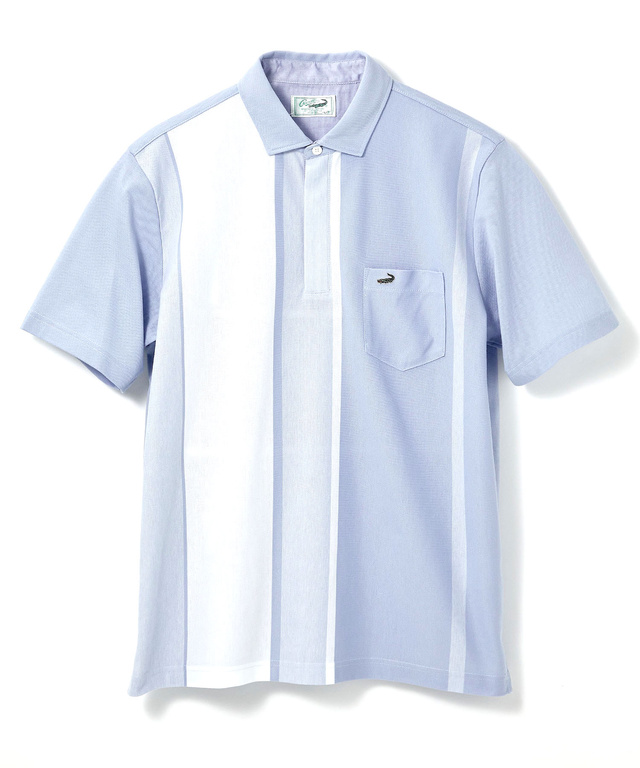 スノーコットン ストライプ ポロシャツ【接触冷感】