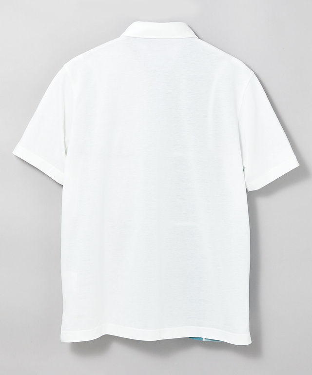 スノーコットン ストライプ ポロシャツ【接触冷感】