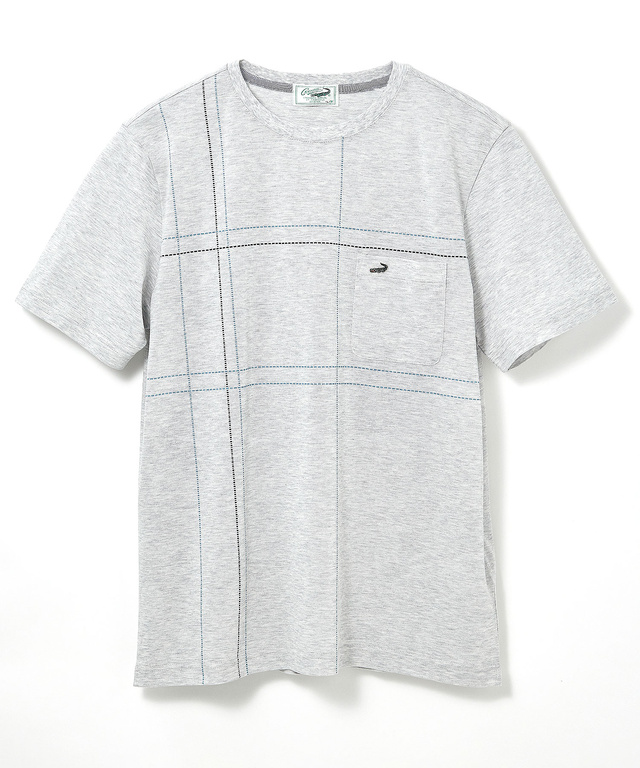 スノーコットン パネルチェック Tシャツ【接触冷感】