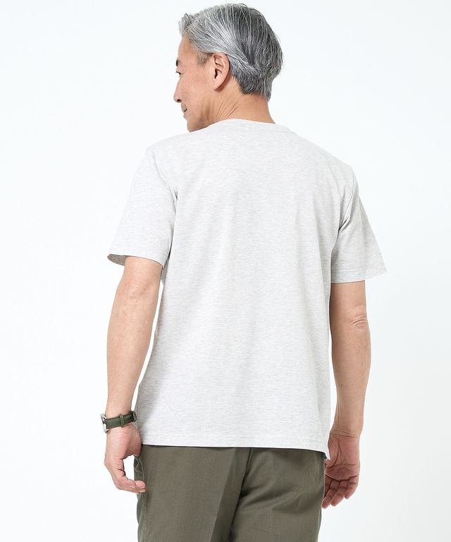 スノーコットン パネルチェック Tシャツ【接触冷感】