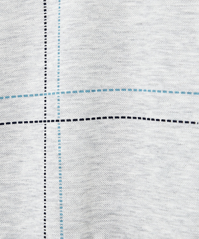 スノーコットン パネルチェック Tシャツ【接触冷感】