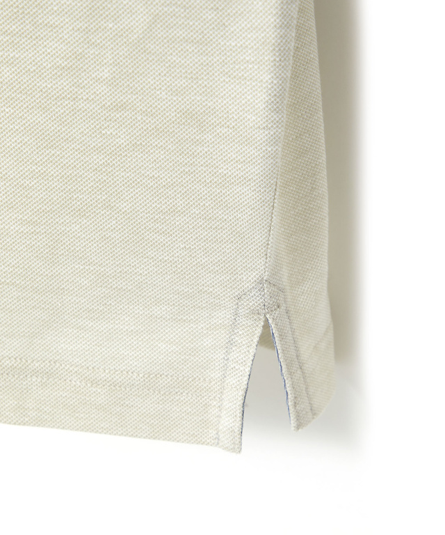 スノーリネン パネルボーダー ポロシャツ 【接触冷感】