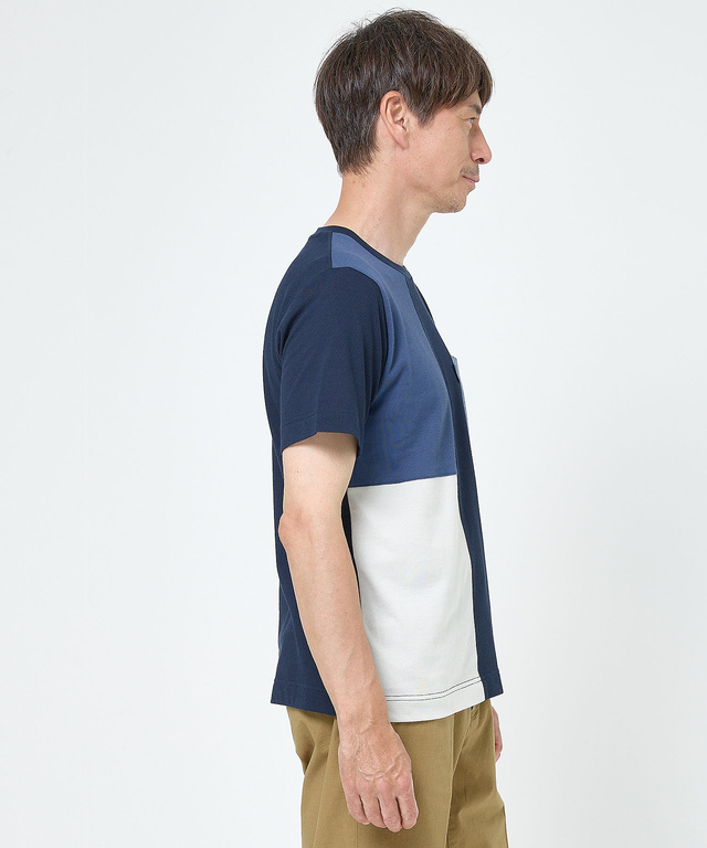 鹿の子 ブロック配色 Tシャツ【吸汗速乾】