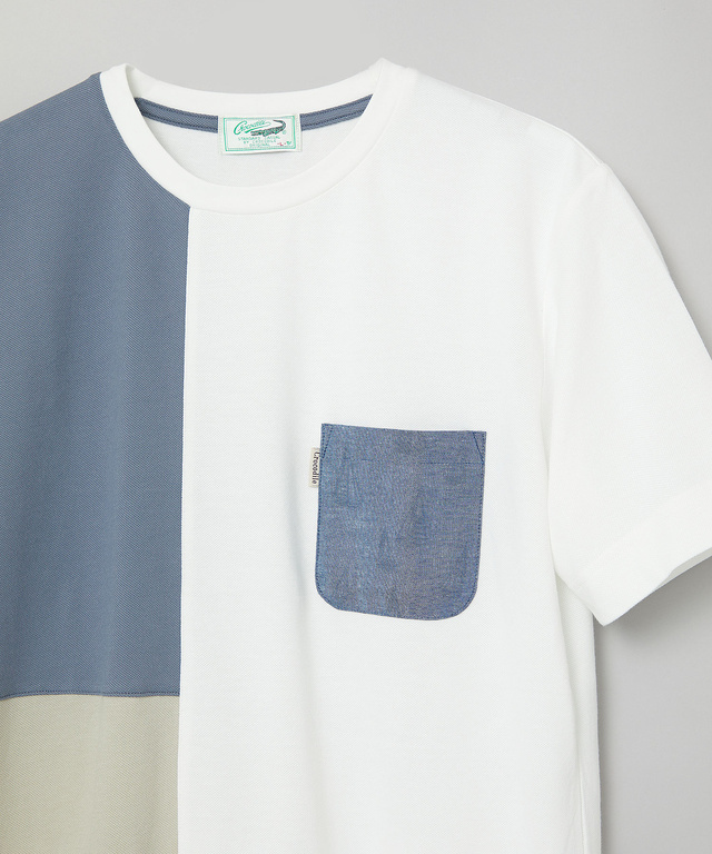 鹿の子 ブロック配色 Tシャツ【吸汗速乾】