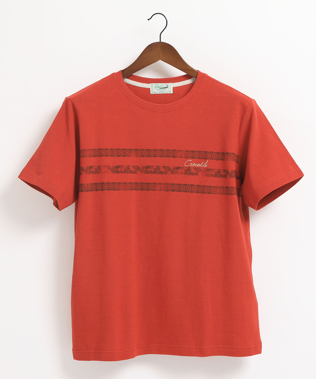 パネルボーダー柄プリントTシャツ【トランスドライ】