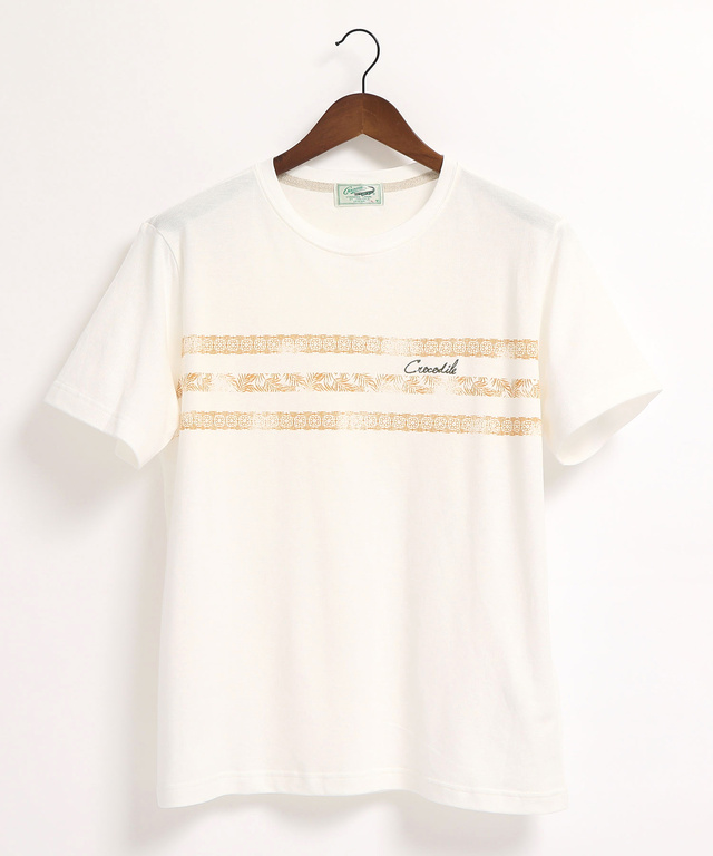 パネルボーダー柄プリントTシャツ【トランスドライ】
