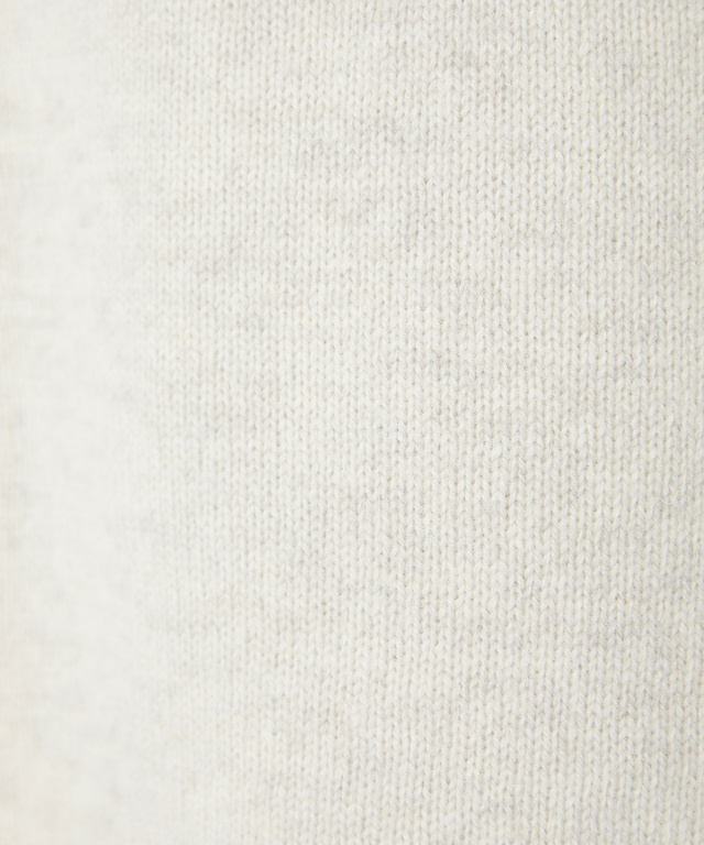 カシミヤ混 天竺 クルーニット【手洗いOK】