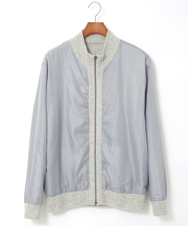 ウール 地柄デザイン ブルゾン