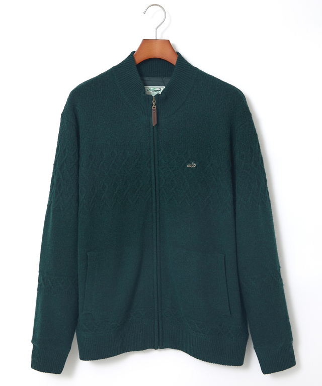 ウール 地柄デザイン ブルゾン