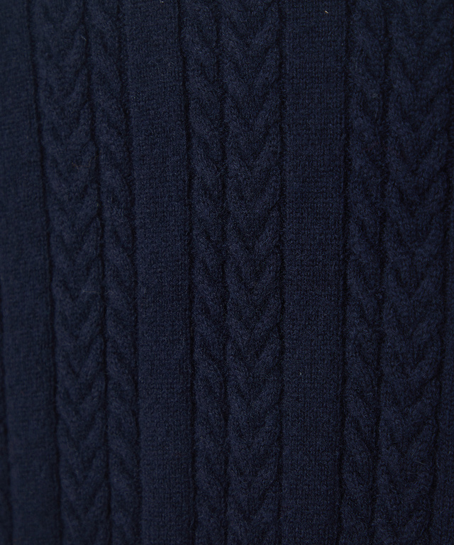 ケーブルニット  Vネック カーディガン【手洗いOK】