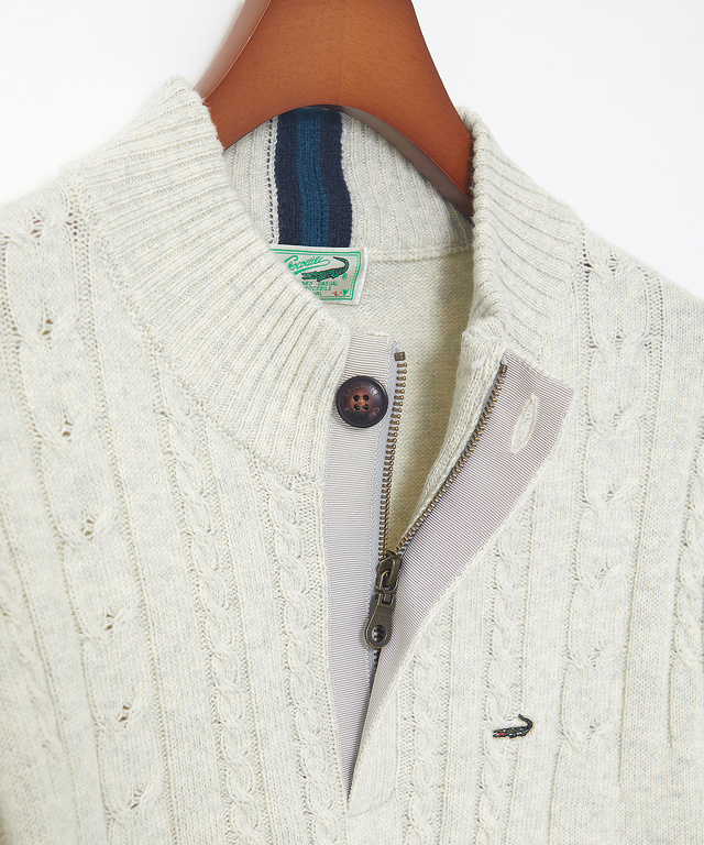 ウールブレンド ハイネック セーター