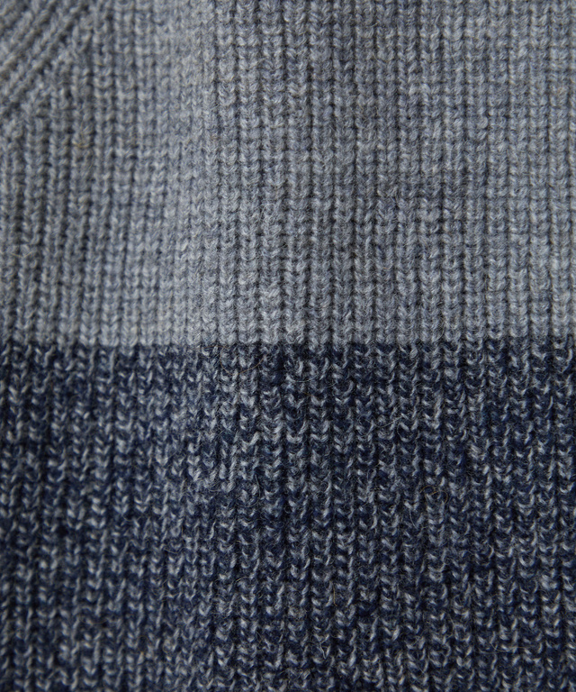 ブロック配色 クルーネック ニット