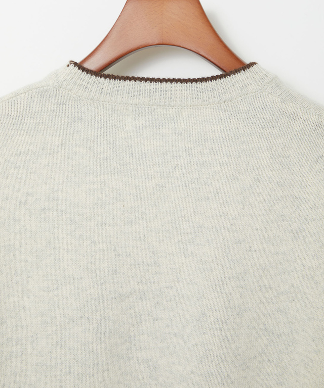 ウールブレンド ワイドボーダー ニット 【手洗いOK】