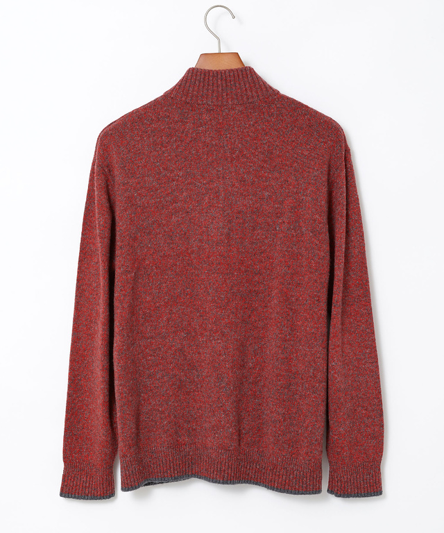 ウールブレンド ハーフジップ ニット