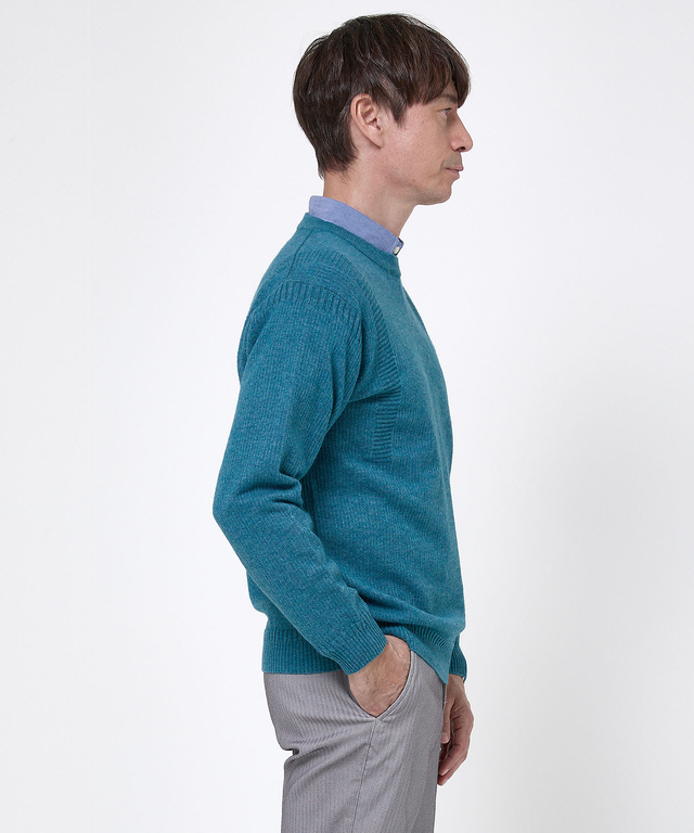 ウールブレンド ガンジー ニット【手洗いOK】