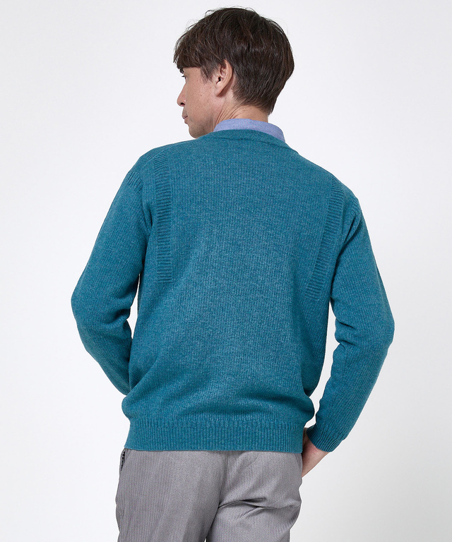 ウールブレンド ガンジー ニット【手洗いOK】