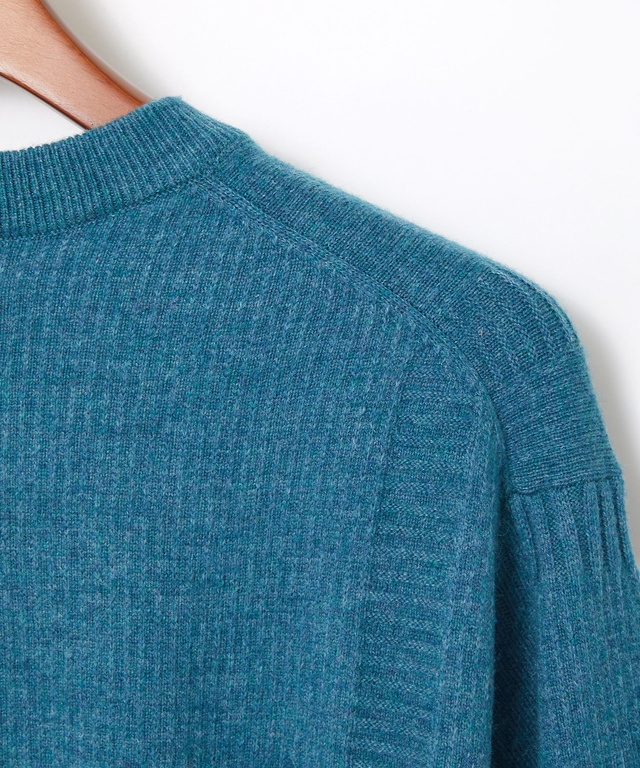 ウールブレンド ガンジー ニット【手洗いOK】