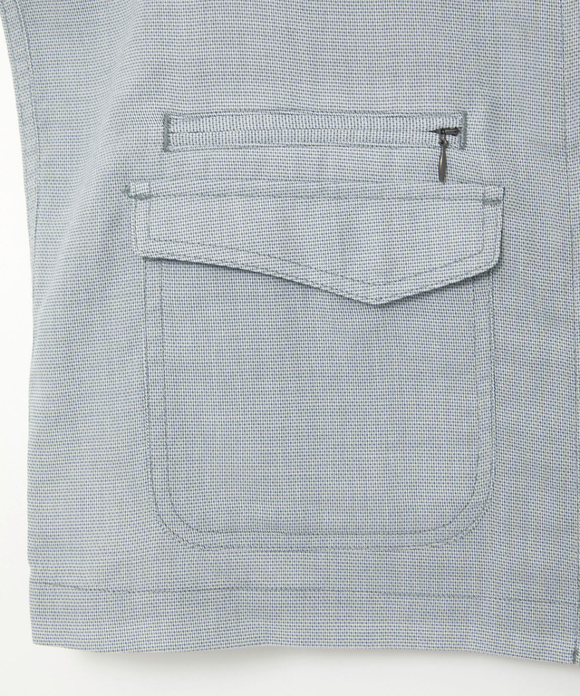 パナマ織り ジップ ベスト