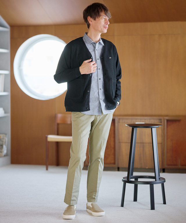 ストレッチ ノータック スマート チノパンツ【日本製生地】