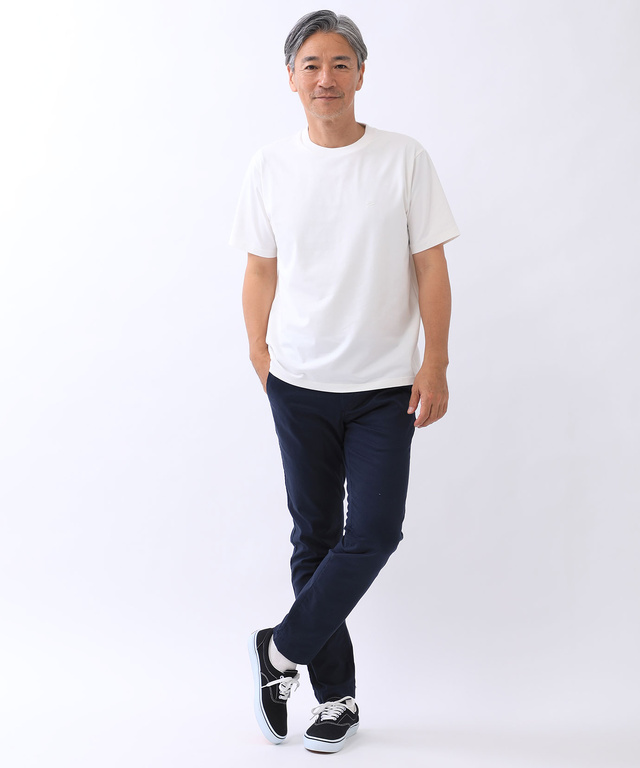 プレーティング天竺 クルーネック Tシャツ