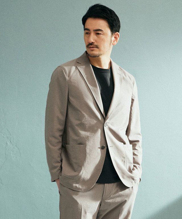 ワッシャー加工 ストレッチ ジャケット【WEB・一部店舗限定】【セットアップ対応】