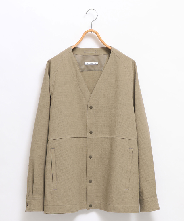 シボ加工 ストレッチ カーディガン【WEB・一部店舗限定】【セットアップ対応】