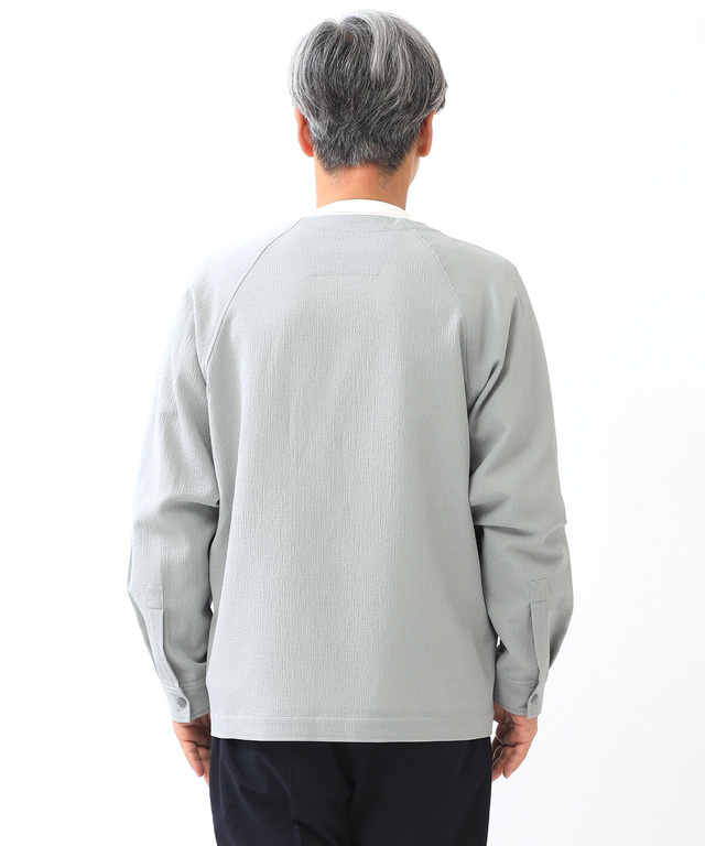シボ加工 ストレッチ カーディガン【WEB・一部店舗限定】【セットアップ対応】