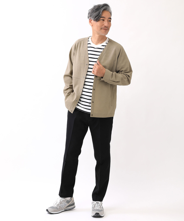 シボ加工 ストレッチ カーディガン【WEB・一部店舗限定】【セットアップ対応】