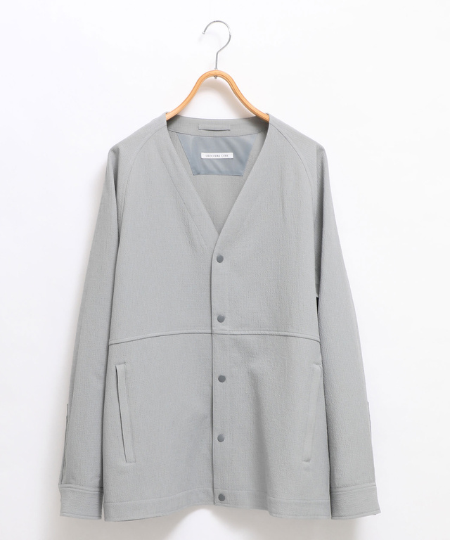 シボ加工 ストレッチ カーディガン【WEB・一部店舗限定】【セットアップ対応】