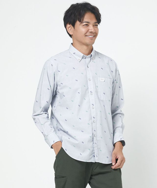 ジャカード ロゴ  シャツ