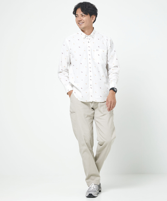 ジャカード ロゴ  シャツ