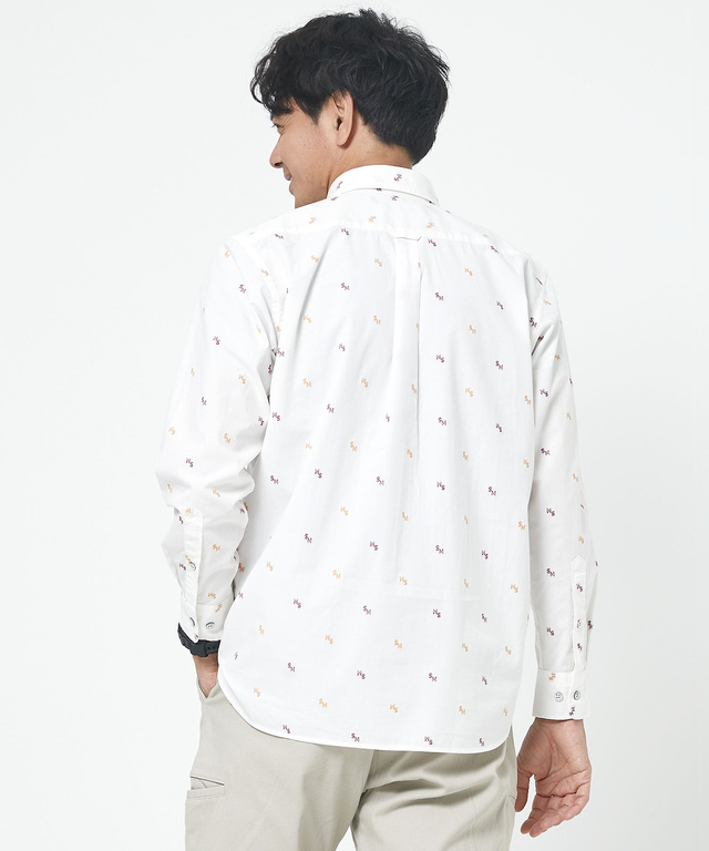 ジャカード ロゴ  シャツ