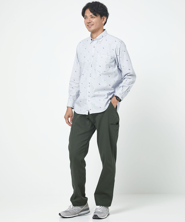 ジャカード ロゴ  シャツ