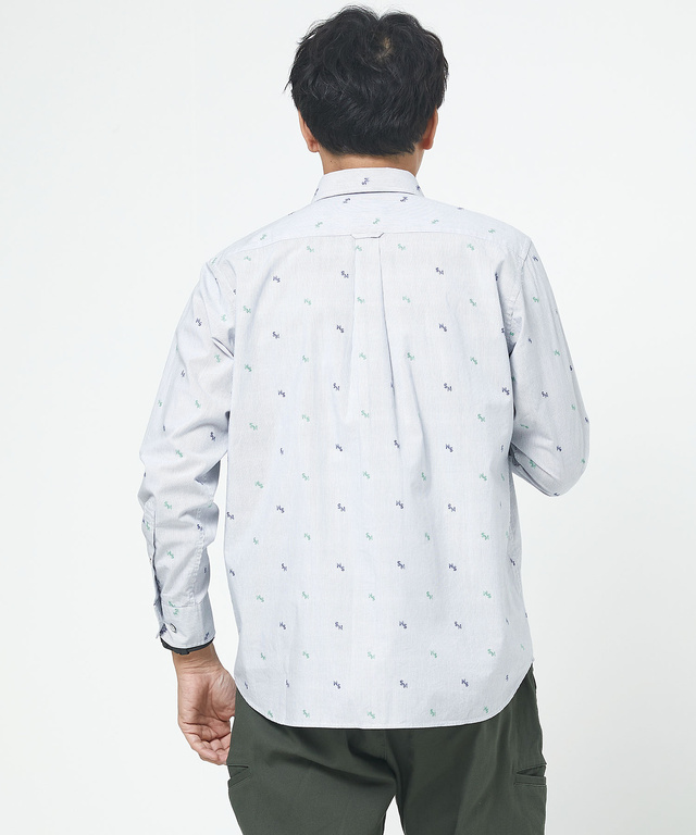 ジャカード ロゴ  シャツ